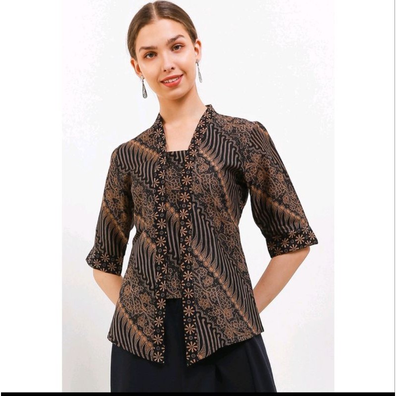 BAHAN PREMIUM / BLOUSE BATIK ATASAN BATIK WANITA Dolby Dolbi Dobby Tenun Sutra Tulis Halus Katun ATB