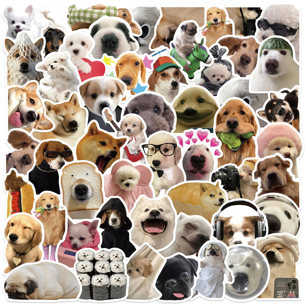 

50PCS Kawaii Dog Funny Animal Meme Stickers Cute Decals Decoration DIY Skateboard Scrapbook Laptop Fridge Car Kids Toys
