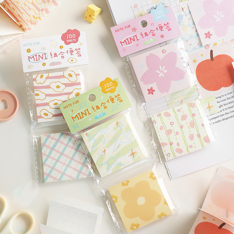 

[HARU] Initial Glow of Sunrise Series Mini 2 in 1 Memopad Notepaper Kertas Memo Aesthetic & Praktis
