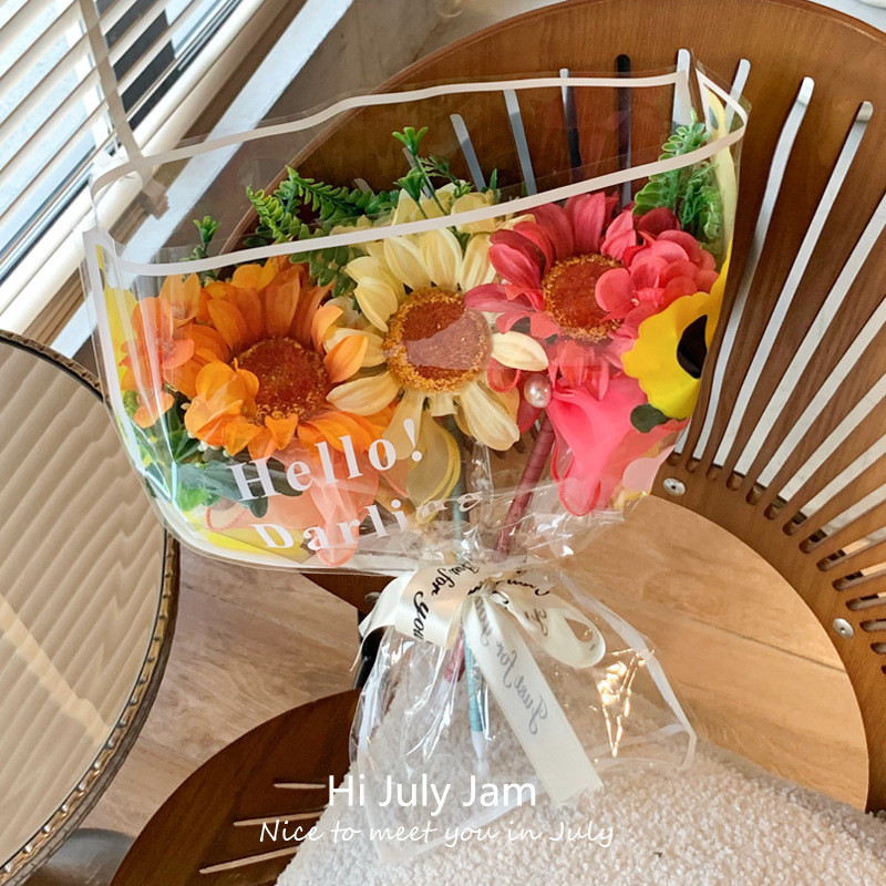 

Plastik Buket Mawar Single Rose Flower Wrapping Plastik Mini Per Tangkai Florist SF04