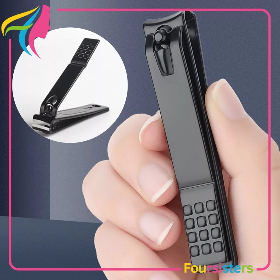 [FS] Gunting Kuku Hitam Black Besar Jumbo Stainless Manicure Pedicure 8CM
