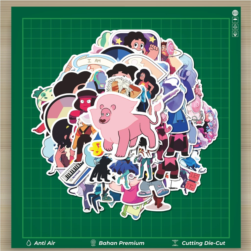 

HOT 50 PCS STIKER Kartun Steven Universe Char Mix 5 Stiker Fashion Cars Decal Dingin Kartu Album Custom Vinyl Anti Air- Sticker Aesthetic Buku Journal Koper Casing HP Tablet Laptop Helm Motor Botol Minum