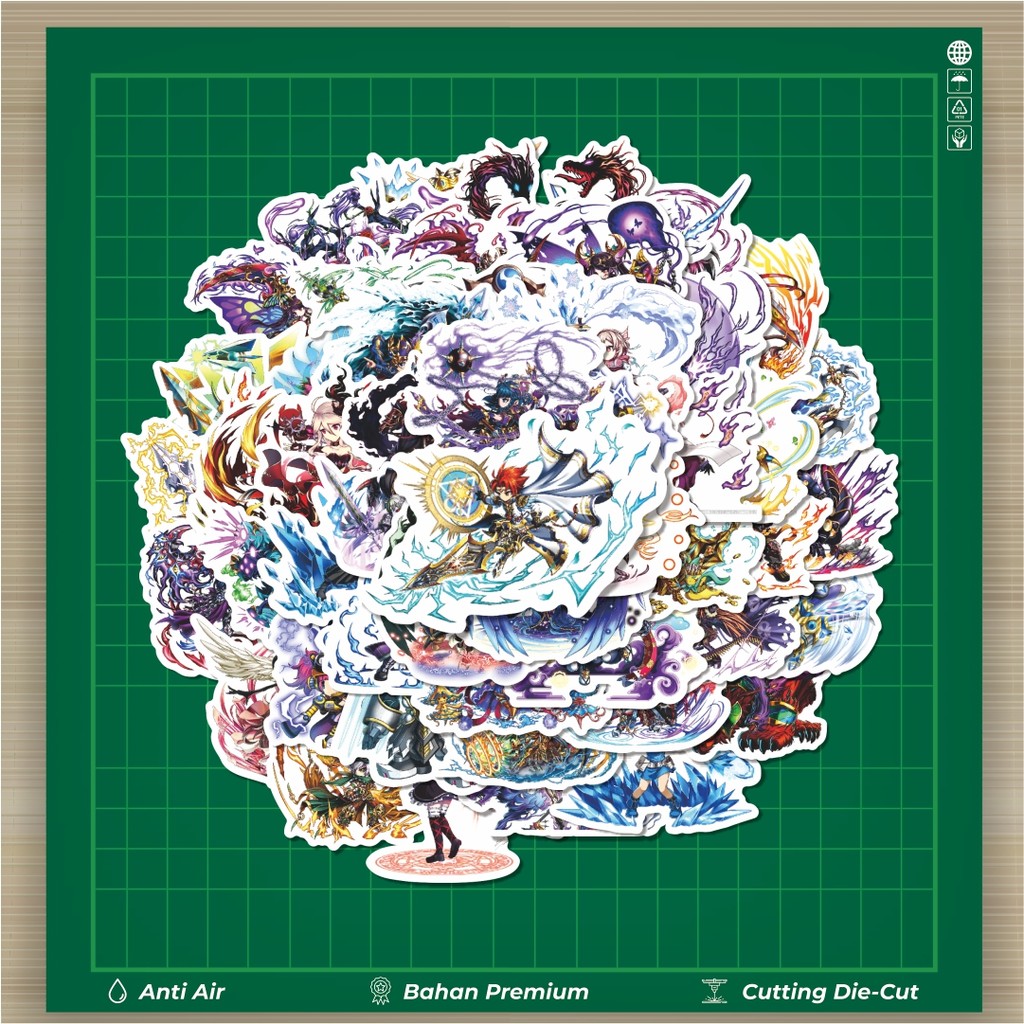 

HOT 50 PCS STIKER Stiker Game Series Brave Frontier Karakter Mix 4 Stiker Fashion Cars Decal Dingin Kartu Album Custom Vinyl Anti Air- Sticker Aesthetic Buku Journal Koper Casing HP Tablet Laptop Helm Motor Botol Minum