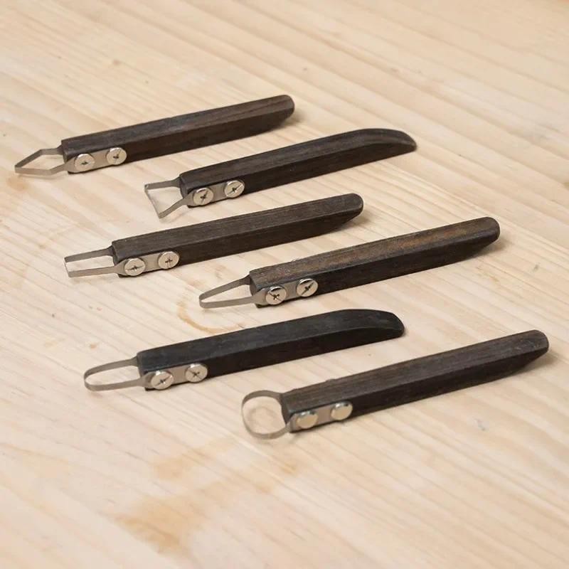 

Pottery Ceramics Tool Trimming Scraper Replaceable Head Ring Scraper DIY Ceramic Texture Carving Clay Sculpture Scraping