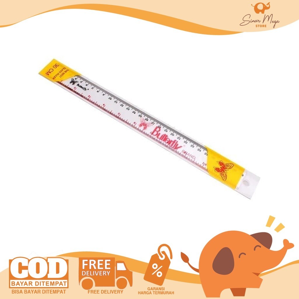

Butterfly Penggaris Plastik 30 cm Penggaris BTF