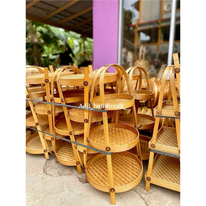 Rak Bambu | Rak Bumbu | Rak Buah | Tempat Buah | Rak Bambu Untuk Dapur | Rak Bumbu Bulat | Rak Bumbu