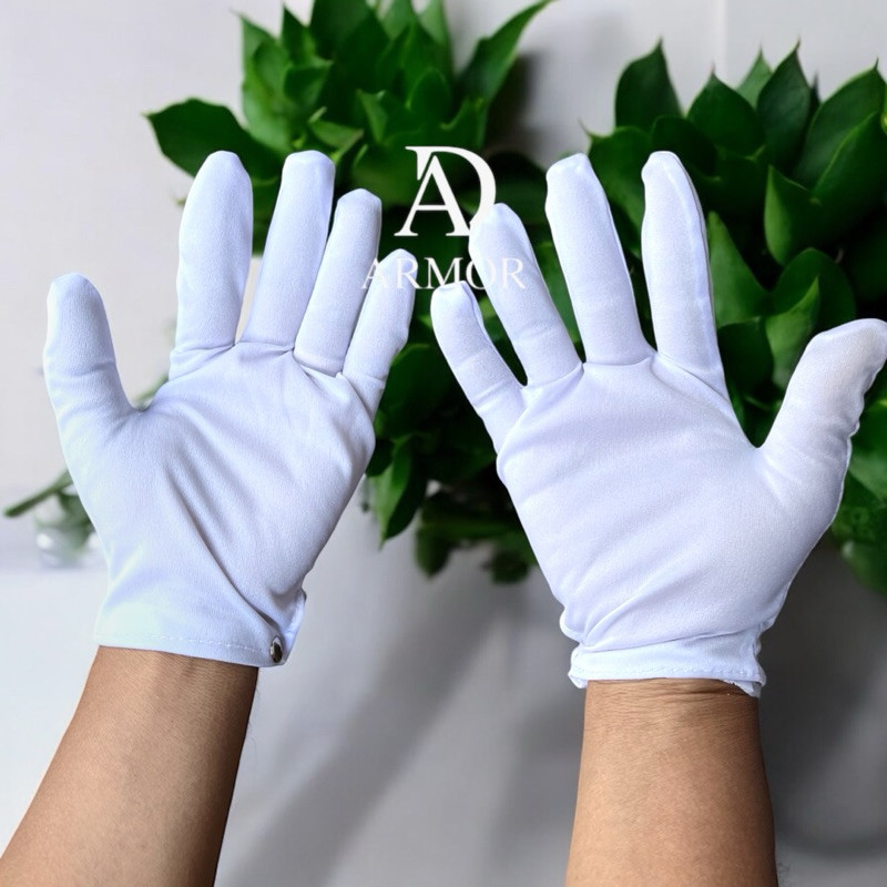 Sarung tangan putih paskibra sarung tangan paskibra putih  polos sarung tangan putih formal sarung t