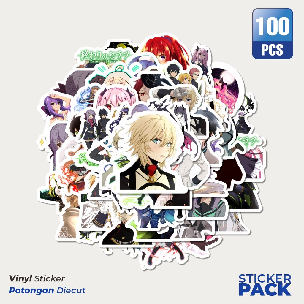 

Stiker Vinyl Stiker Anime Seraph of the End Char Mix 3 Waterproof Aesthetic- Untuk Laptop, Motor, dan Helm - Paper Stationery Pack