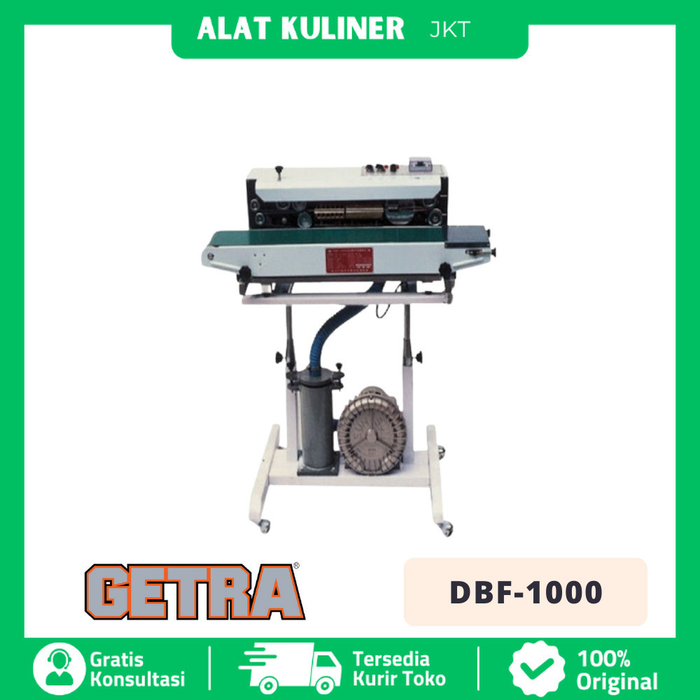 GETRA DBF 1000 DBF-1000 CONTINUOUS SEALER MESIN SEALER POMPA UDARA GAS KEMASAN PRODUK