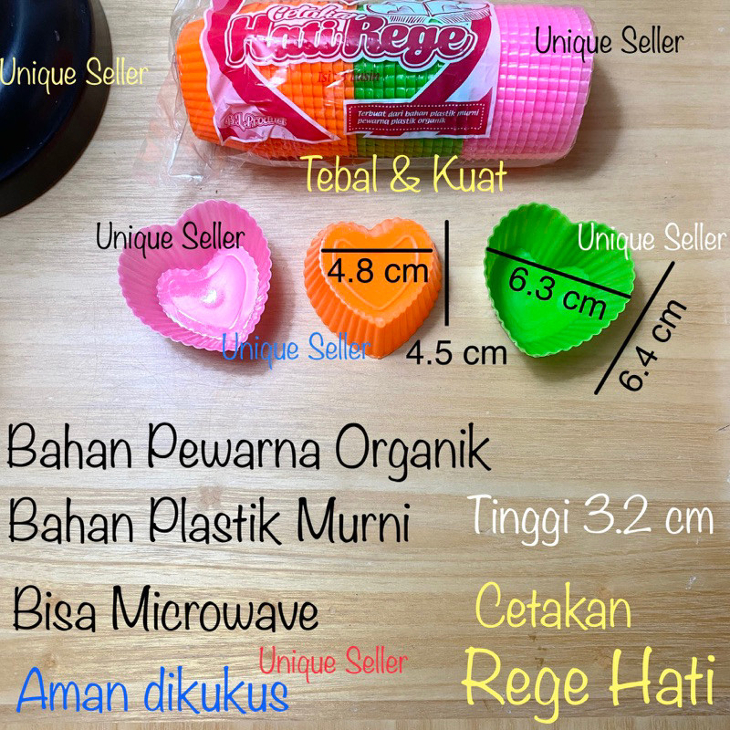 [Isi36] Cetakan Kue Hati Plastik 6 cm isi 3 Lusin / Cetakan Putu Ayu Hati Plastik / Cetakan Hati / C