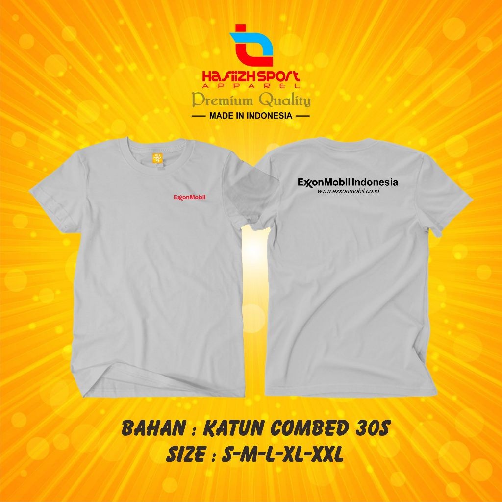 KAOS BAJU EXXON MOBIL INDONESIA BAHAN PREMIUM