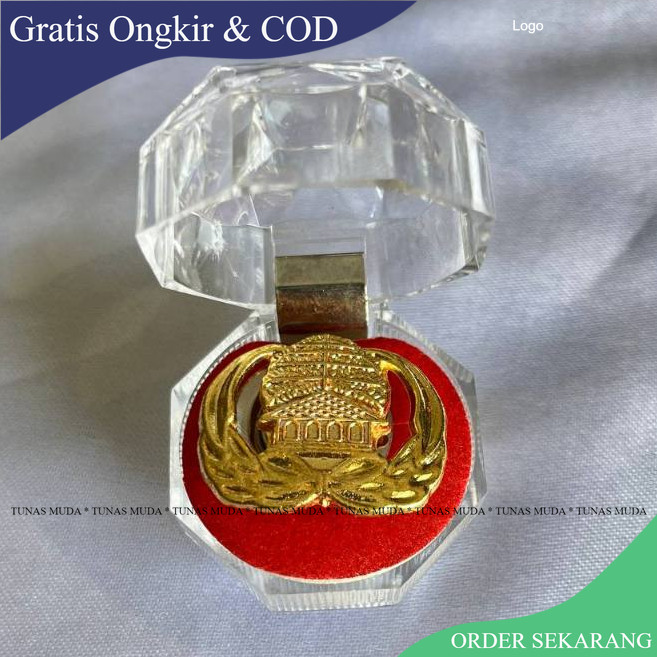 (COD) Pin Lencana Korpri Asn Magnet Emas Peniti Kuningan Cembung Oval Import Halus Mengkilap Grade A