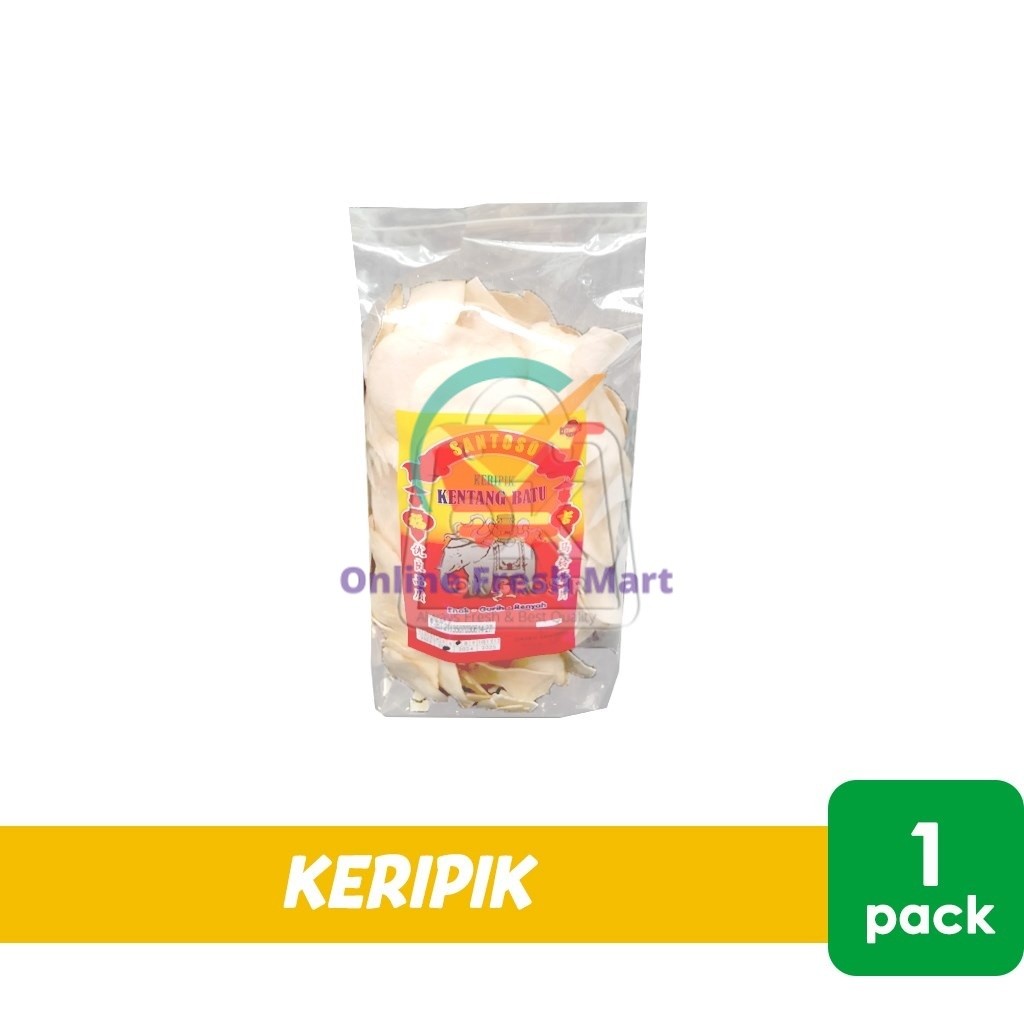 

Keripik Kripik Kentang Batu SANTOSO Gurih Renyah (1 Pack) - Online Fresh Mart Denpasar