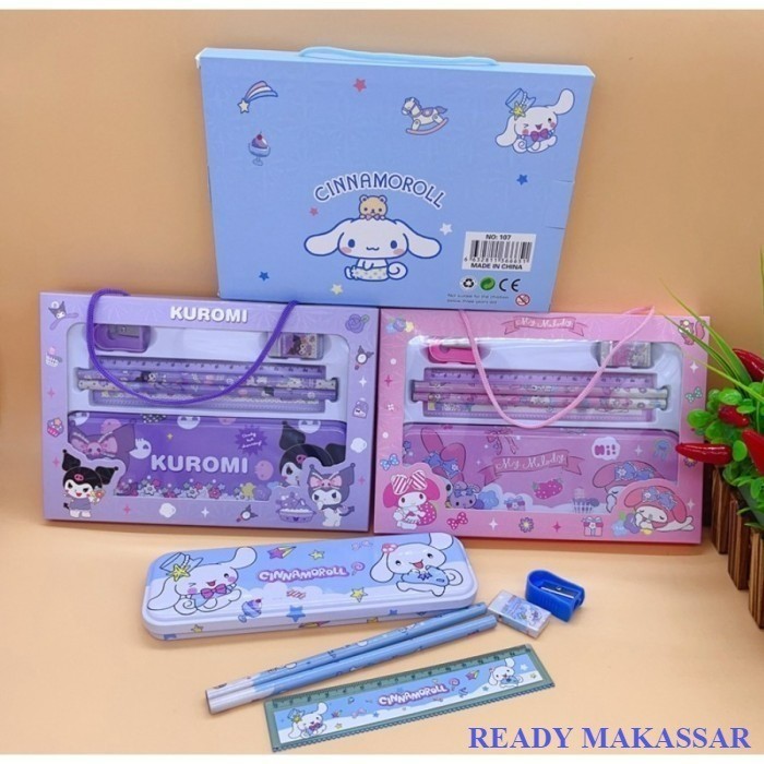 

serbaguna online - MURAH! KOTAK PENSIL KUROMI STUDY SET SANRI0O STATIONARY SET 6 IN 1 ALAT TULIS MY MELODY CINNAMOROLL