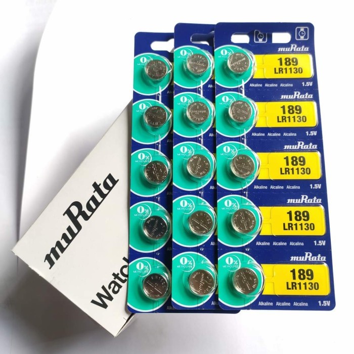 BATERAI BATRE BATTERY JAM TANGAN MURATA 189 LR1130 BATERE LR 1130