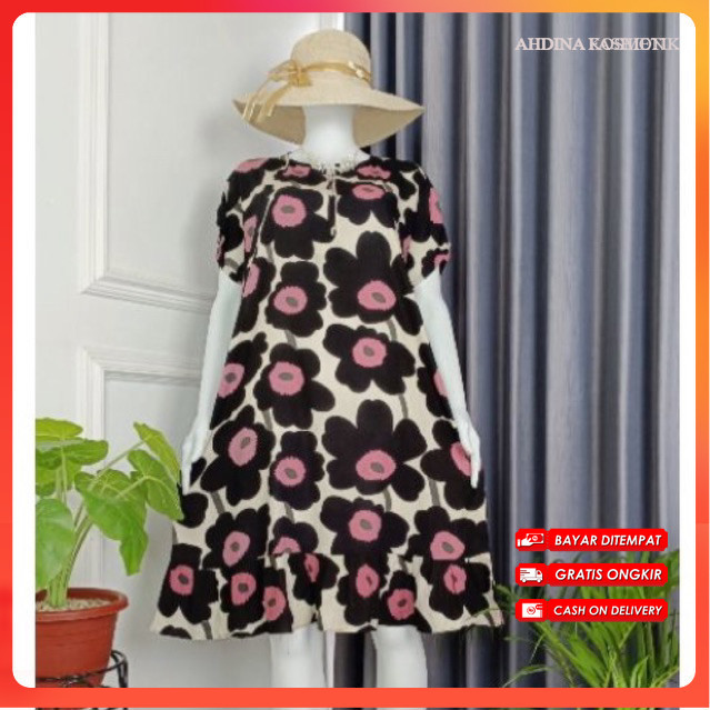 DASTER RUFFLE MOTIF VIRAL DASTER RUFFLE KEKINIAN DASTER RAYON