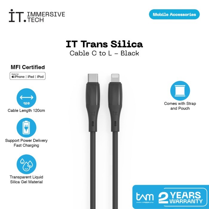 IT Trans Silica Cable C to L - Black