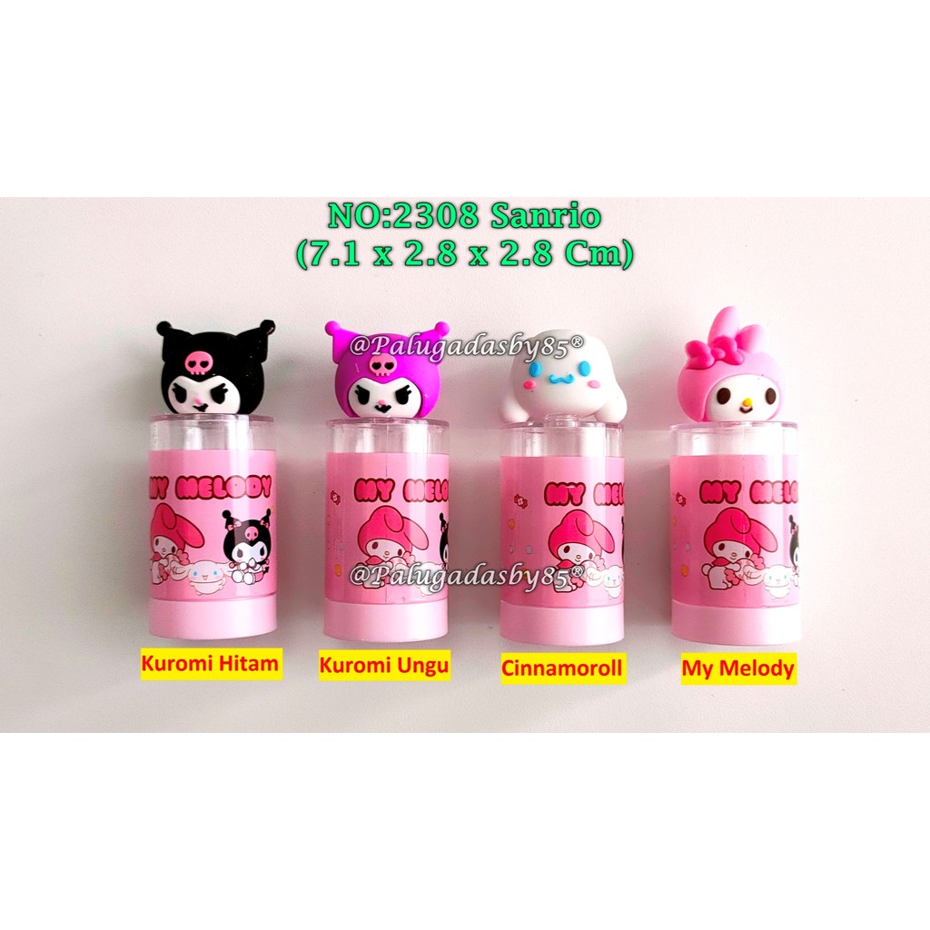 

(1 Biji) Rautan Sanrio 2308 1 Lubang + Penghapus Sanrio 7.1 x 2.8 x 2.8 Cm / Rautan GXIMP NO:2308