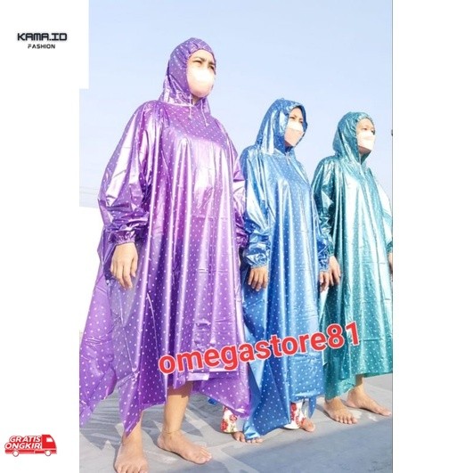 Musim Hujan / Jas hujan ponco lengan polkadot jas hujan ponco polkadot jas hujan murah mantel jas hu