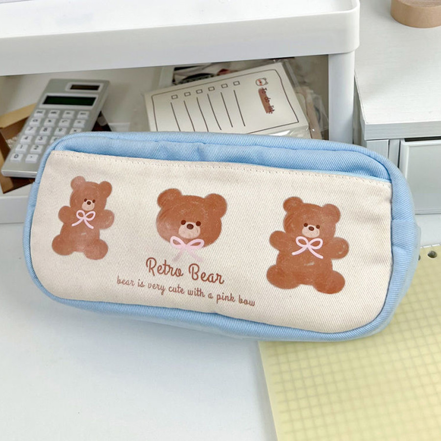 

Big Capacity Pencil Pen Case, Upgraded Canvas Pencil Pouch Large Pencil Bag Organizer, Aesthetic Supply for School Teens Adults