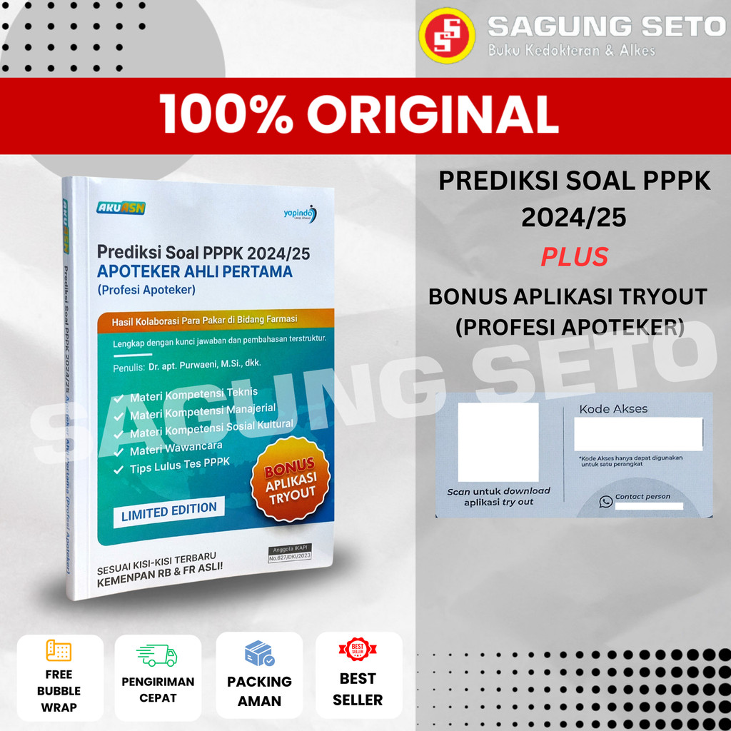 BUKU PREDIKSI SOAL PPPK 2024/2025 APOTEKER AHLI PERTAMA (PROFESI APOTEKER)