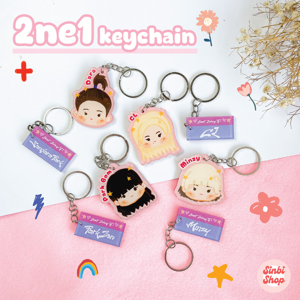 Gantungan Akrilik 2Ne1 Gen 2 Yg Entertaiment Kpop Anime Kartun Karakter Anak Sekolah Tas Keychain Lu