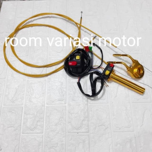 COD TERMURAH GAS SPONTAN LENGKA KABEL DAN L GAS SET SAKLAR KIRI KANAN DOMINO BEAT MIO VIXION NINJA S