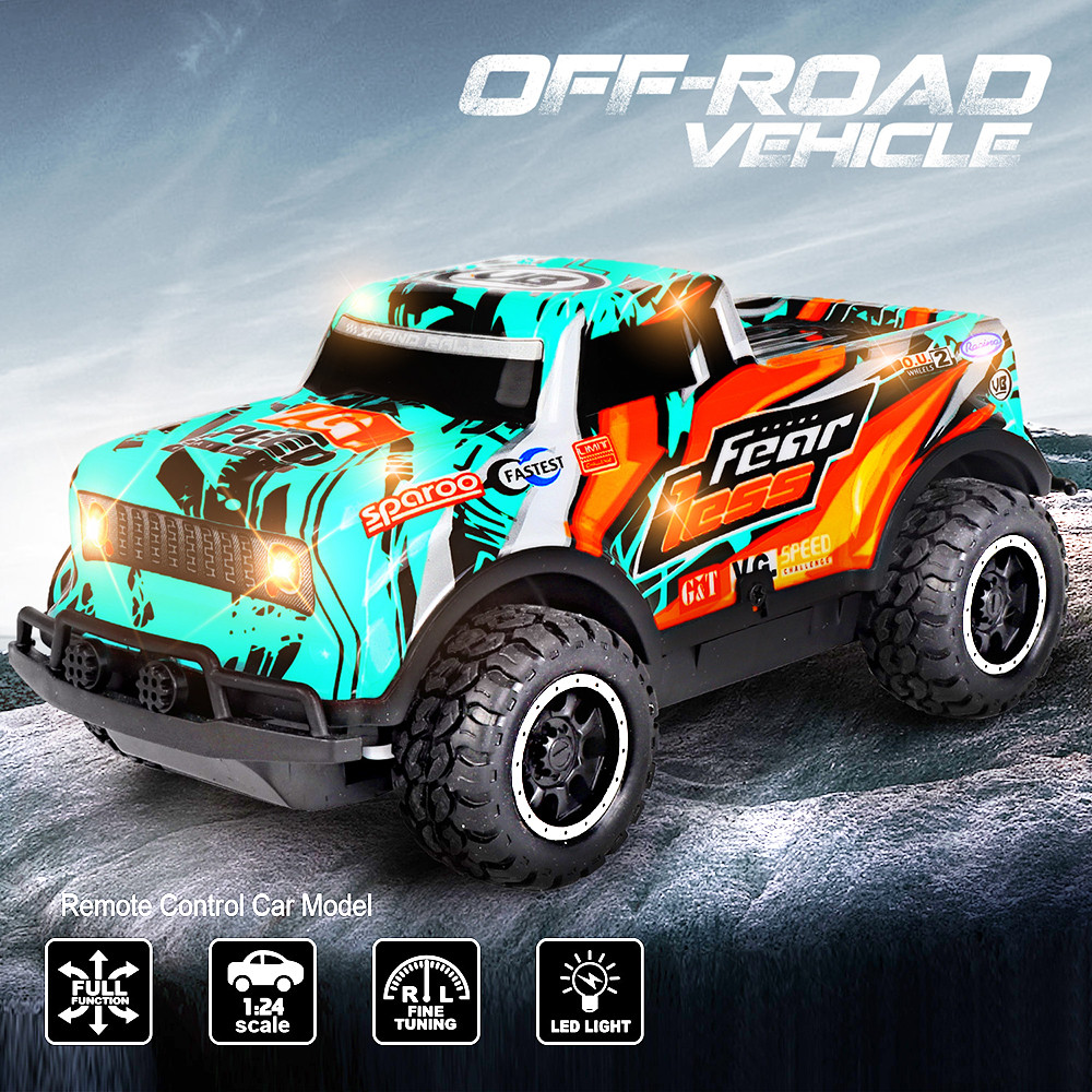 New Luminous Remote Control Vehicle Wireless Off Road Vehicle Cool Graffiti Drift Racing Car Childre