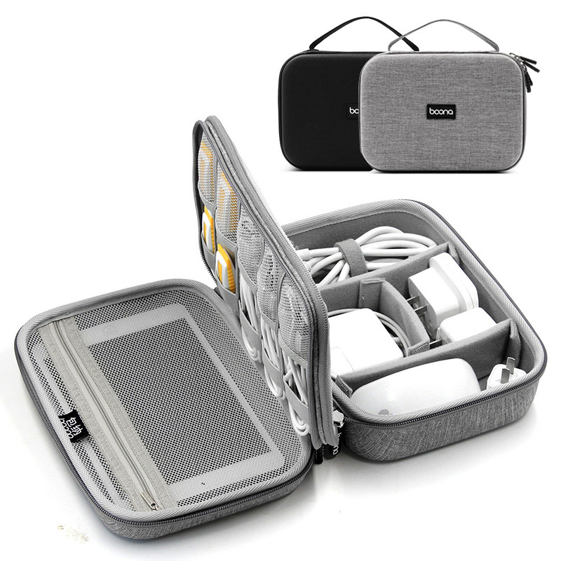

Double Layer Hard EVA Digital Storage Bags for Earphone Charger Data Cables Electronic Accessories Storage Travel Organizer Box