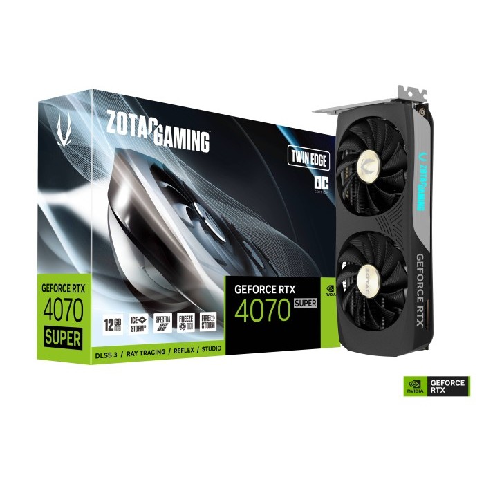 ZOTAC RTX 4070 SUPER TWIN EDGE OC 12GB DDR6X 192BIT