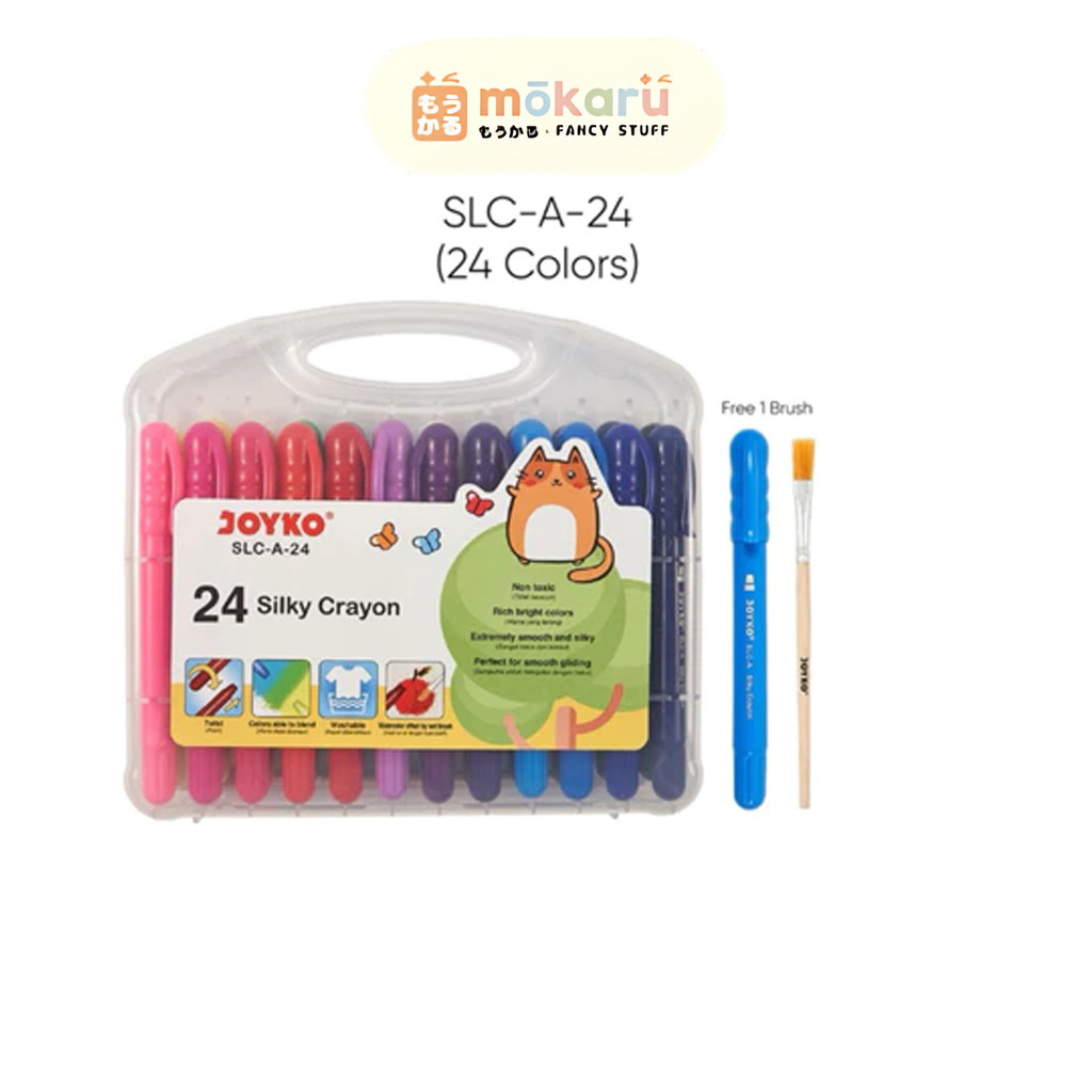 

Joyko Silky Crayon SLC-A-24 Krayon Halus Set 24 Warna Colors Murah Berkualitas