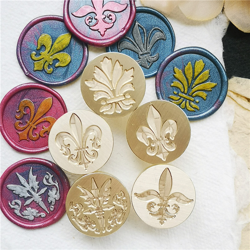 

1x Wax Seal Stamp Decorative Fleur de Lys wax seal stamp, Envelope seal DIY wax seal wedding stamp vintage custom design stamps