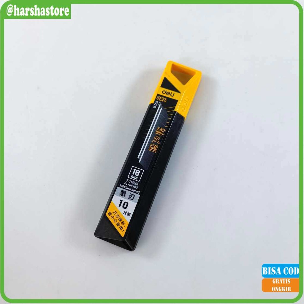 

Deli Mata Pisau Cutter Knife Blade Alloy Steel SK4 18mm 10 PCS - DL-DP183