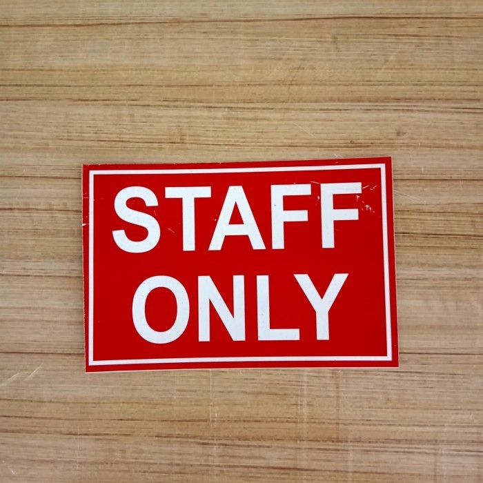 

STIKER K3 RAMBU SAFETY STAF ONLY UK 15X10CM RAMBU K3