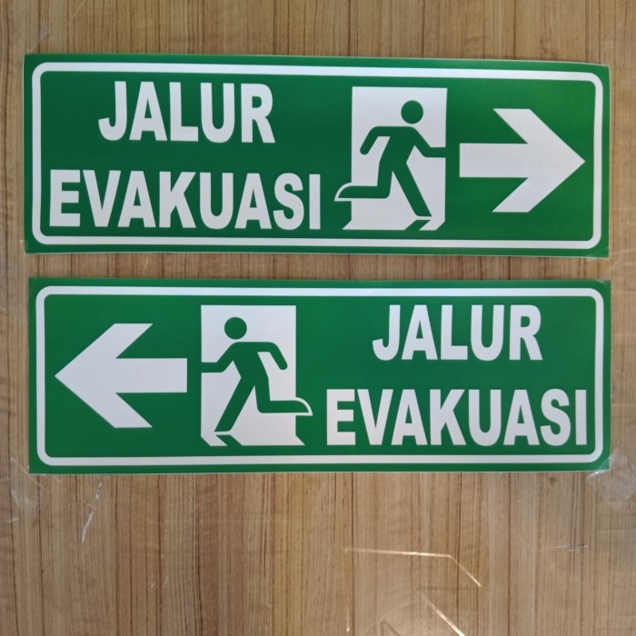 

STIKER K3 RAMBU SAFETY UK 10X30CM JALUR EVAKUASI KANAN KIRI