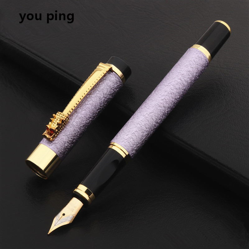 

High Quality 6006 Purple Dragon Business Office Fountain Pen Student School Stationery Supplies Ink Pens caligraphy pens