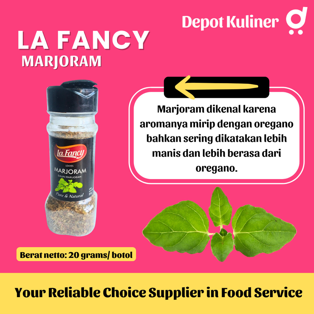 

La Fancy Foods Daun Marjoram 100% Murni 20g
