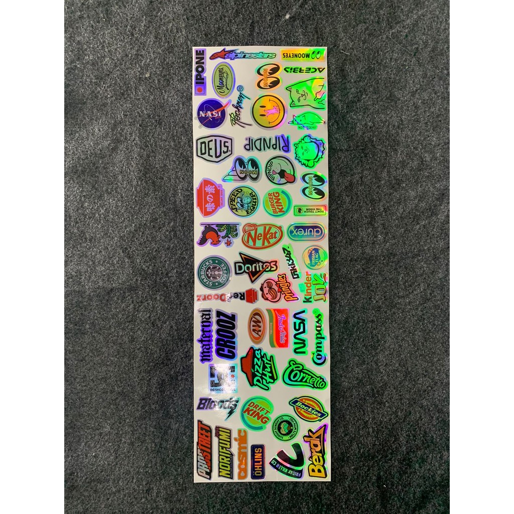 

50 PCS STICKER CASE HOLOGRAM RANDOM STIKER VYNIL AESTHETIC ANTI AIR UNTUK LAPTOP CASE DLL