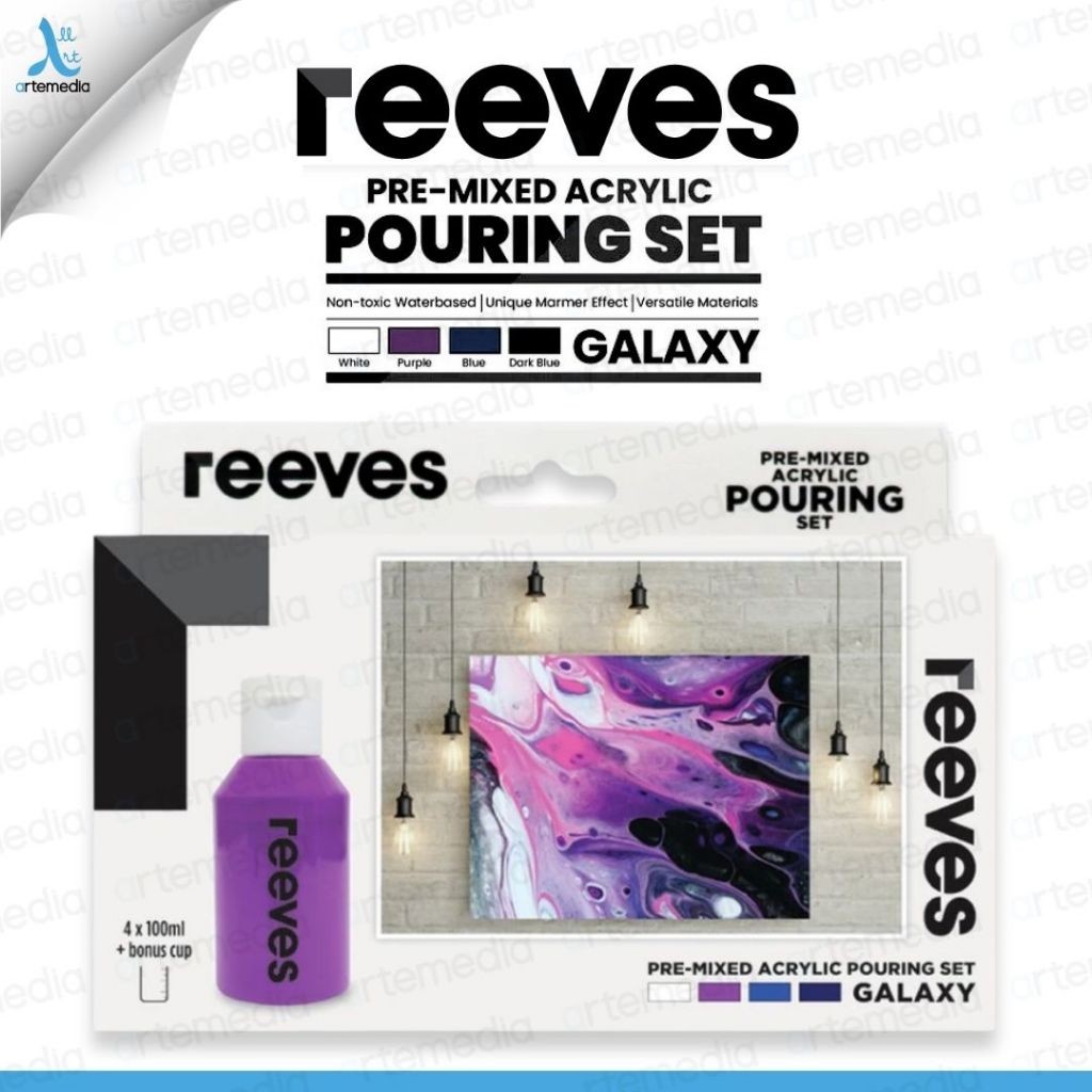 

Gramedia Surabaya - Reeves Acrylic Pouring Pre Mixed Paint Galaxy Color Set Cat Akrilik