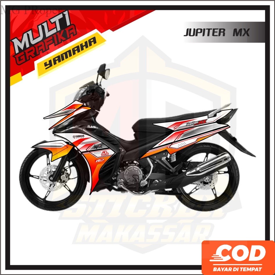 Stiker Striping Decal jupiter mx new 135 Variasi Jupiter Mx New 135 old Variasi Merah hitam biruoren