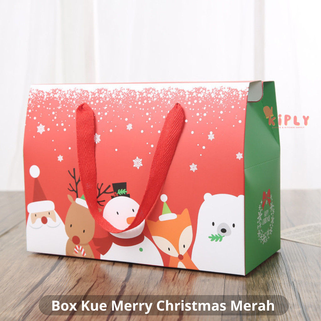 

Box Kue Merry Christmas Merah/Kotak Natal Box Souvenir Natal Merry Christmas