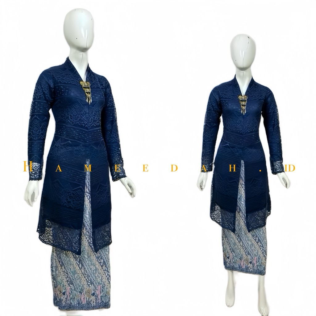 Hiyon Kebaya - Set Kebaya Tunik Modern Brokat Busui Baju Kondangan Simple Kekinian
