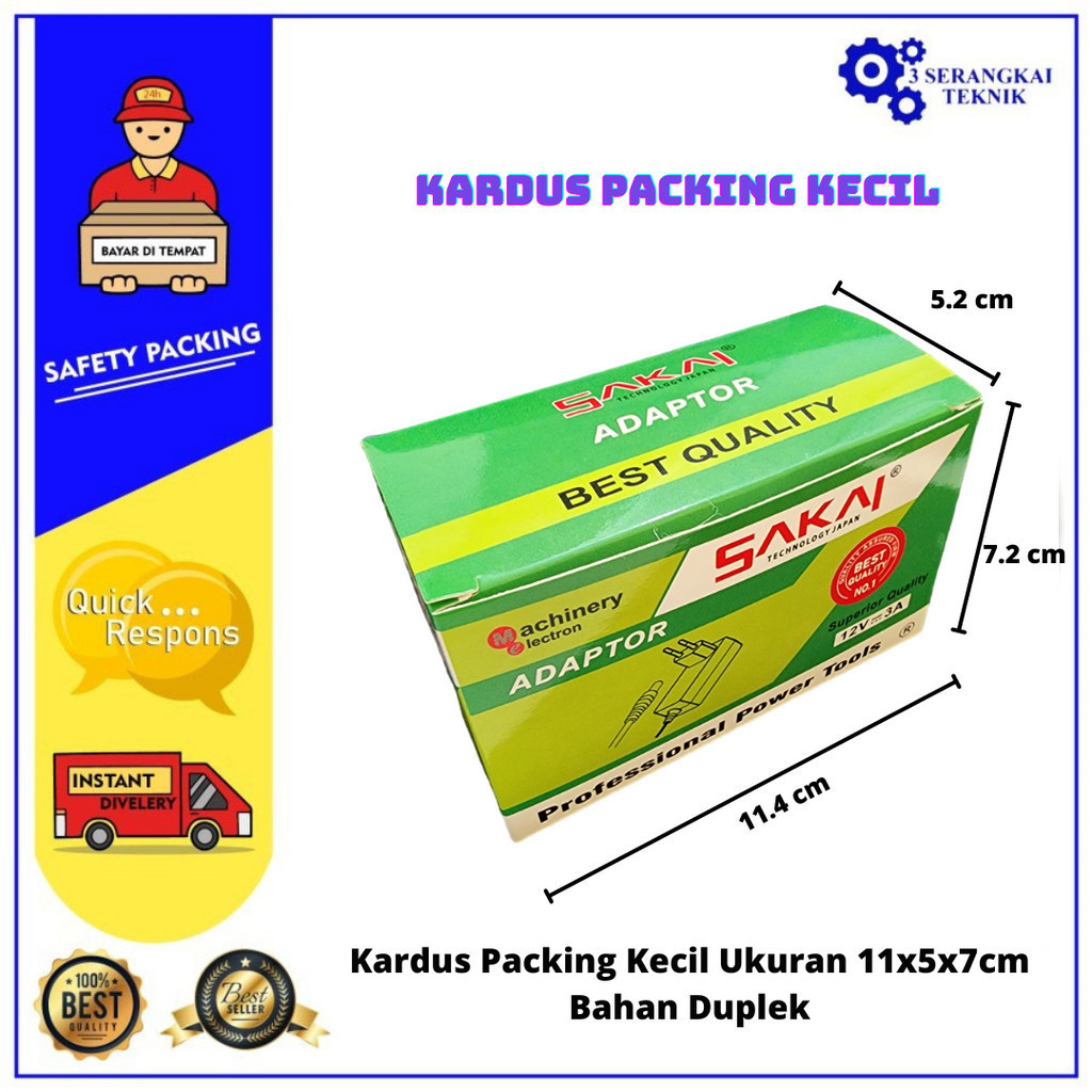 

TISERA - Kardus Packing Kecil Ukuran 11x5x7cm Bahan Duplek Biasa Untuk Adaptor