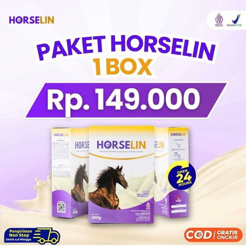 

HORSELIN Milk - Susu Kuda Premium 300gr Untuk Nyeri Sendi, Pegel Linu & Asam Urat