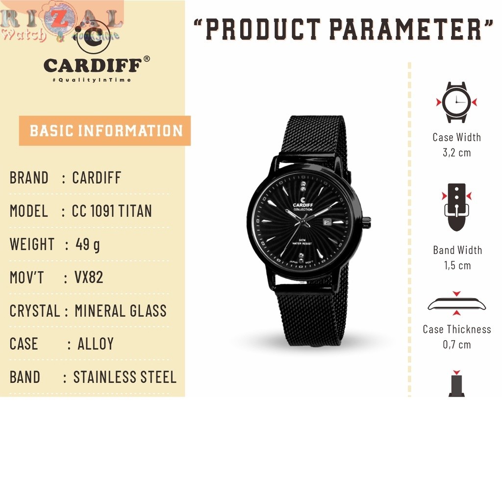 CARDIFF COLLECTION Analog 1091 VX Jam Tangan Wanita