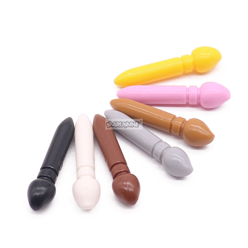 

Marumine 20PCS Palette & Paint Brush MOC Friend Blocks Accessories 93552 93551 City Street View DIY Build Brick Model Parts
