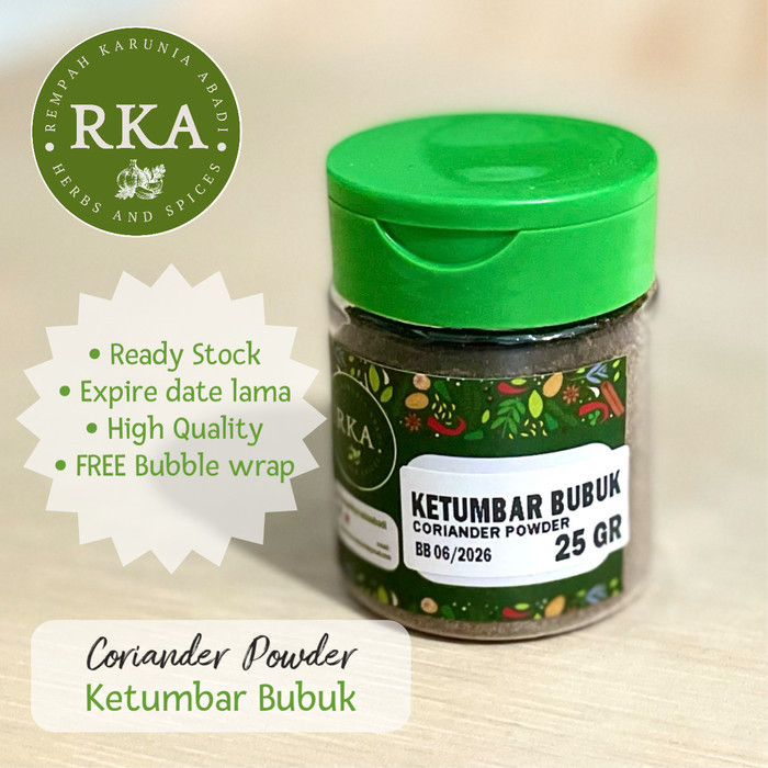 

Bubuk Ketumbar Murni 25 gr / Coriander Powder 25 gr / Pure Coriander Ground 25gr