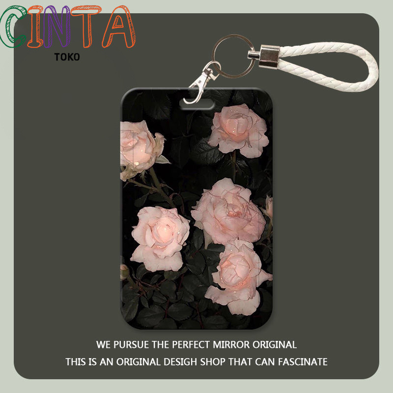 

ins super cute Ji Yi Ka Wa student campus card holder canteen meal card can be hung neck rope bus card holder access control card holder