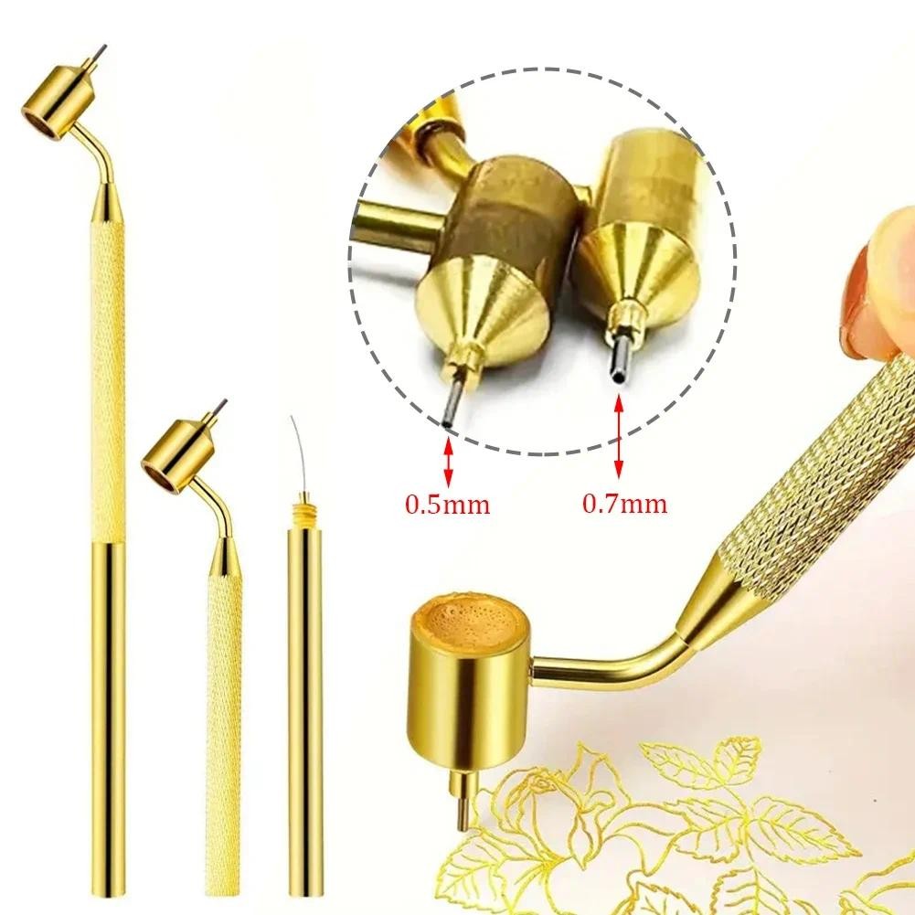 

Slanting Fine Line Painting Pen Fluid Writer Pen 0.5/0.7mm Aluminum Fineliners Paint Pen Student Sketch Portable Drawing Tools