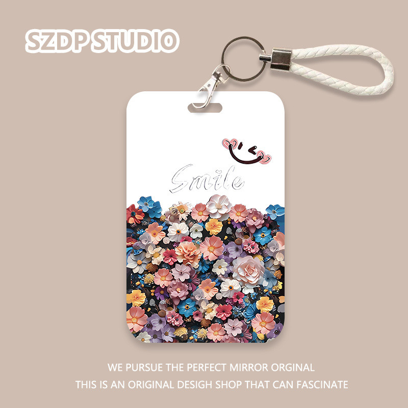 

ID CARD Kartun Korea Wajah Tersenyum Pola Bunga Grafiti, Penutup Pelindung Gantungan Kunci All-In-One Kawaii Lucu Penutup Pelindung Kartu Bank Kartu ID Penutup Pelindung Kartu Bus
